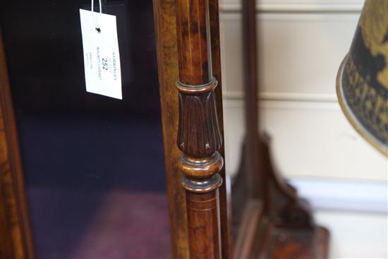 A Victorian burr walnut and marquetry cabinet on bookshelf, by Wilkinson & Son, W.3ft 6in.